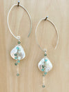 earrings . mother of pearl inverted vines