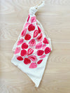 flower sack tea towel . strawberries