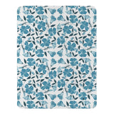 Plush Throw Blanket - blue hibiscus