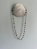 limited edition . shell and turquoise wrapped necklace