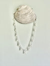 limited edition . white pearl wrapped link necklace