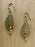 earrings . leaf vine