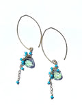 last call earrings . sparkle on sparkle minis . surf and turquoise