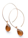 last call . earrings core . pressed glass teardrops