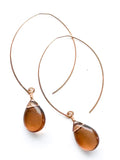 last call . earrings core . pressed glass teardrops