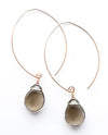 last call . earrings core . pressed glass teardrops