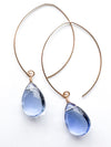 last call . earrings core . pressed glass teardrops