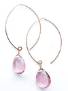 last call . earrings core . pressed glass teardrops