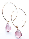 last call . earrings core . pressed glass teardrops
