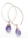 last call . earrings core . pressed glass teardrops