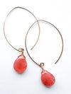 last call . earrings core . pressed glass teardrops
