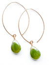 last call . earrings core . pressed glass teardrops