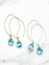 Aqua swarovski earring and/or necklace