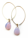 last call . earrings core . pressed glass teardrops