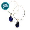 last call . earrings core . pressed glass teardrops