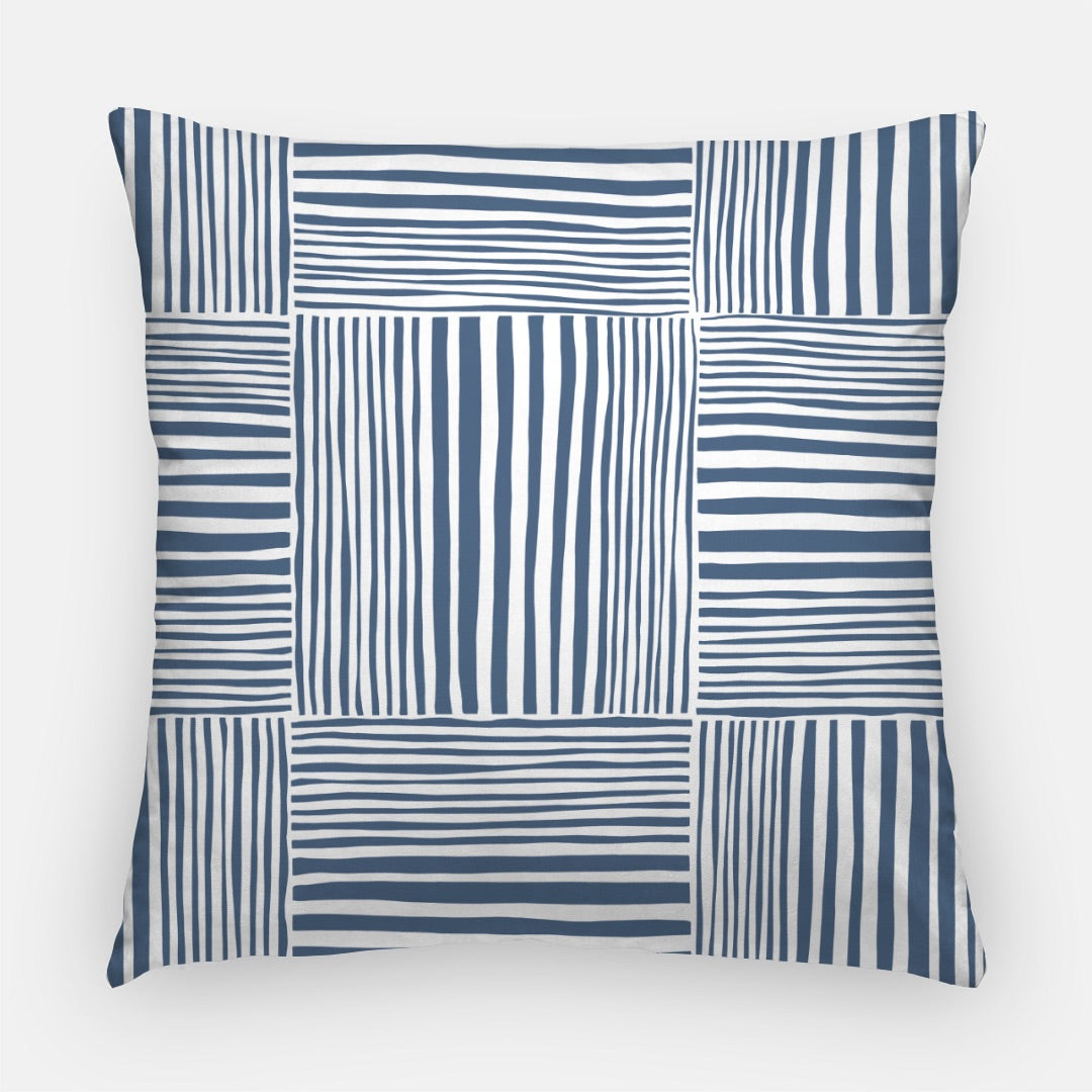 Navy stripe cushion sales