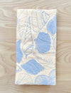 flower sack tea towel . shells
