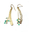 earrings . hammered wishbones