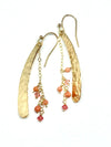 earrings . hammered wishbones