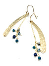 earrings . hammered wishbones