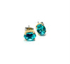 earrings . oval mini swarovski studs