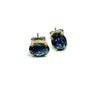 earrings . oval mini swarovski studs