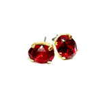 earrings . oval mini swarovski studs