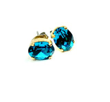 earrings . oval mini swarovski studs