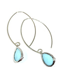 last call . earrings . dipped robin blue drops