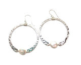 earrings . hammered hoops