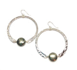 earrings . hammered hoops