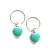 last call . earrings . round turquoise drops