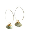 earrings . fanned jade