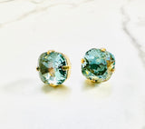 earrings . aquamarine small dazzling studs
