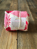 flower sack tea towel . strawberries