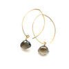 earrings . faceted oblong briolette core