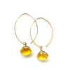 earrings . faceted oblong briolette core
