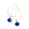 earrings . faceted oblong briolette core