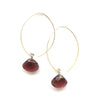 earrings . faceted oblong briolette core