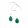 last call . earrings core . pressed glass teardrops