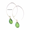 last call . earrings core . pressed glass teardrops