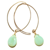last call . earrings core . pressed glass teardrops
