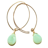 last call . earrings core . pressed glass teardrops