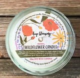 10 oz plantable candle . wildflower "keep blooming" honeysuckle jasmine
