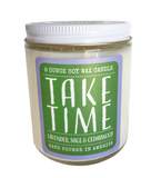 candle . soy wax . Take Time