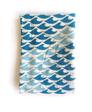 flour sack tea towel . new waves