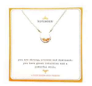 necklace . mini birthstones