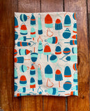 flower sack tea towel . buoys