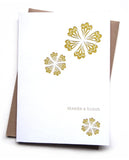 letterpress card . paper flower