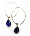 last call . earrings core . pressed glass teardrops